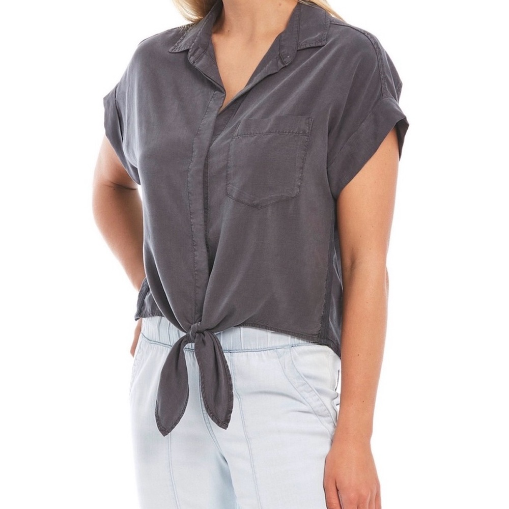 Anthropologie Cloth & Stone Button Down Front Tie size Small